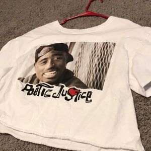 Tupac poetic justice cropped tee